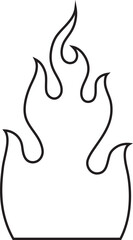 Line Fire Flame Element Graphic