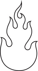 Line Fire Flame Element Graphic