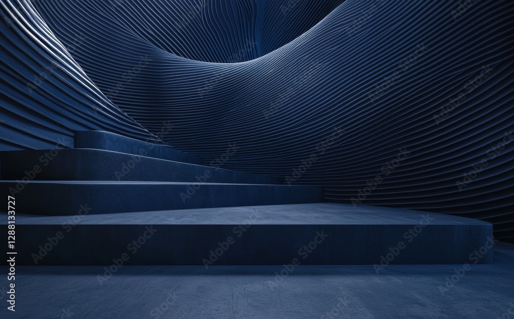 Poster a modern illustration of cloud computing on a blue abstract digital binary code background serves as