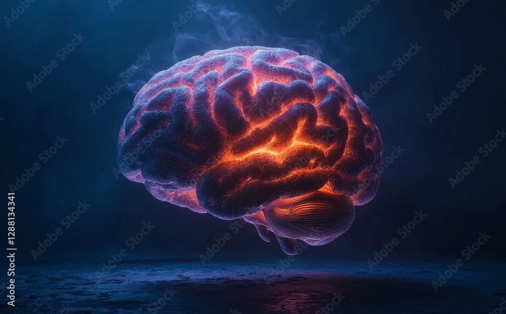 Poster digital transformation and science technology are symbolized by a futuristic system technology sign,