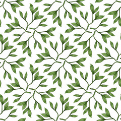 Seamless Leaf Pattern Illustration. Nature-Inspired Design earth day pattern