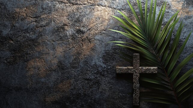 Solemn Reflection: A poignant image capturing the essence of Lent, Holy Week, and Good Friday. Perfect for religious publications, websites, or social