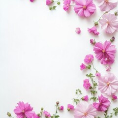 Fototapeta premium Pink Wildflower Seedlings