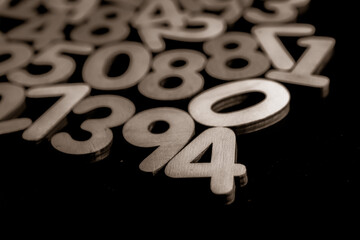 Background of numbers. from zero to nine. Numbers texture. Finance data concept. Mathematic....