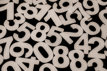 Background of numbers. from zero to nine. Numbers texture. Finance data concept. Mathematic....