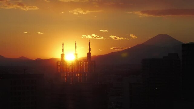 展望デッキからの夕焼け