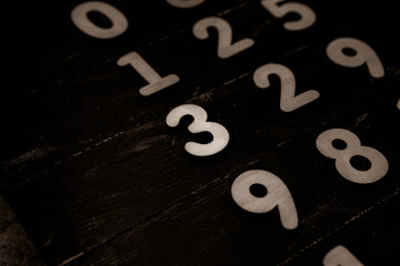 Background of numbers. from zero to nine. Numbers texture. Finance data concept. Mathematic....