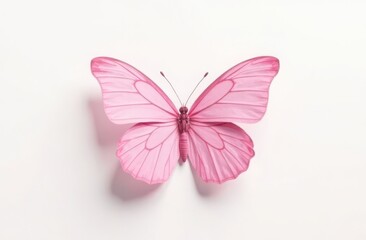 Obraz premium Pink butterfly as a symbol of 