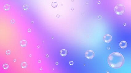 Colorful gradient background with abstract floating bubbles in pink and blue hues, symbolizing creativity, fluidity, and vibrant digital art design.