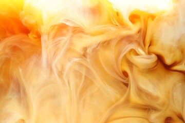 Refreshing coffee with milk as background, closeup