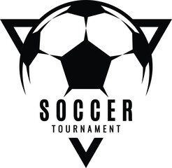 Fototapeta premium Soccer ball football tournament or club icons. Symbol or emblem. vector illustration