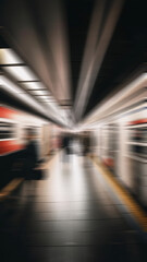 Blurred background in subway traffic. Speed of Light background blurred
