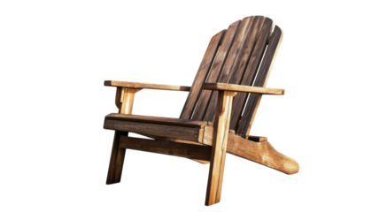 Wooden lounge chair designed for outdoor relaxation in warm sunlight during a summer afternoon