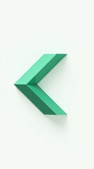 Abstract green arrow for icon