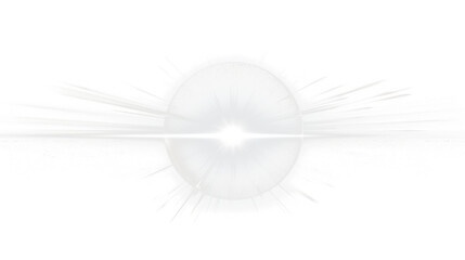 bright lens flare reflection isolated on white or transparent png