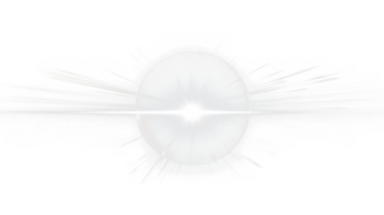 bright lens flare reflection isolated on white or transparent png
