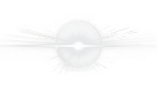 bright lens flare reflection isolated on white or transparent png