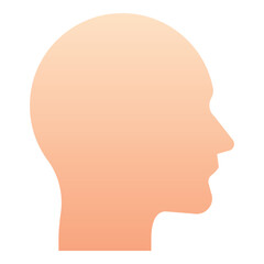 Gradient color icon, illustration for People, head.