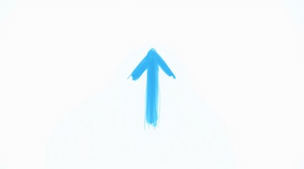 Blue hand drawn arrow