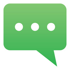 Gradient color icon, illustration for Bubble, message, chat.
