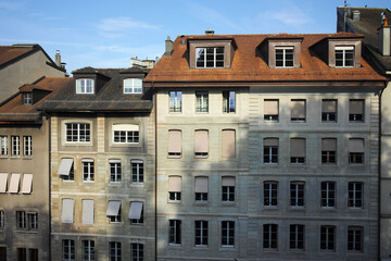 The  Old town of city of Geneva, Switzerland