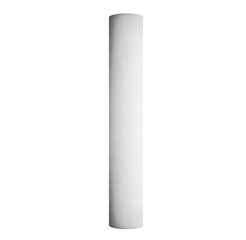 Vertical roller concrete column painted with bone white paint. On isolated transparent background.