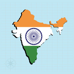 India map Design Vector illustration graphic