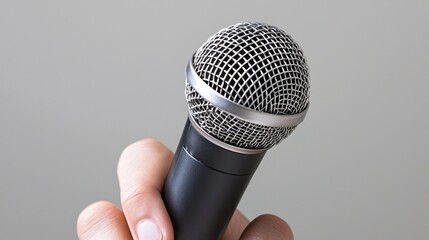 Professional Hand Holding Microphone for Executive Coaching and Management Presentation Session