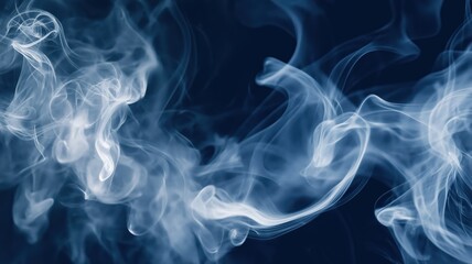 Smoke on a dark blue background