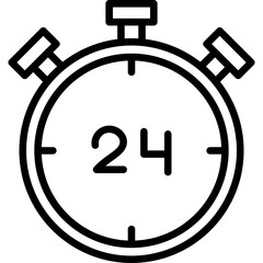 Hours Icon Vector Element