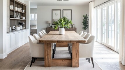 Rustic Elegance: A Modern Farmhouse Dining Room