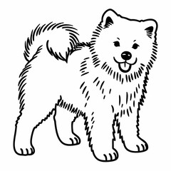 vector illustration of cartoon dog