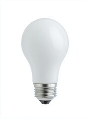 Energy-efficient standard light bulb isolated on white background