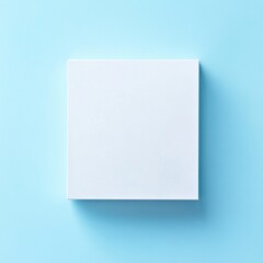Blank Square Sticky Note on Light Blue Background