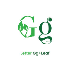 letter g leaf logo design