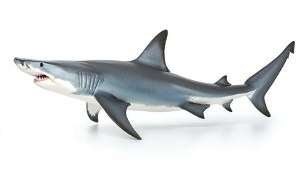 Fototapeta premium Majestic Great Hammerhead Shark: A Detailed 3D Render