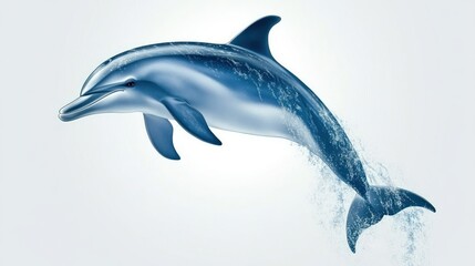 Obraz premium Majestic Dolphin Leaping from the Ocean: A Breathtaking Aquatic Ballet