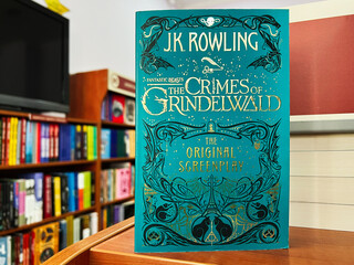 Fototapeta premium Book featuring Fantastic Beasts The Crimes of Grindelwald screenplay by J.K. Rowling