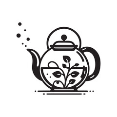 Creative Kettle Icon Silhouette Vector | Kitchen & Home Illustration