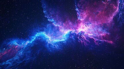 Cosmic Nebula: A Celestial Tapestry of Blues and Purples