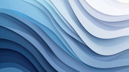 Fototapeta premium Abstract blue layered waves with gradient effect