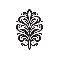 Minimalist Ornament Design Silhouette Vector | Elegant Decorative Illustration