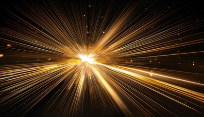 bright gold explosion light on black background