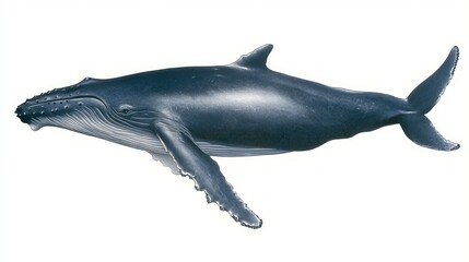 Fototapeta premium Humpback Whale: Majestic Creature of the Ocean Depths