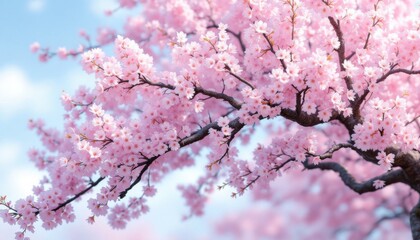 Obraz premium Pink Cherry Blossoms in Springtime Bloom