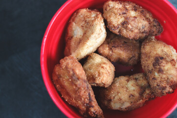 Delicious homemade croquettes in Bowl