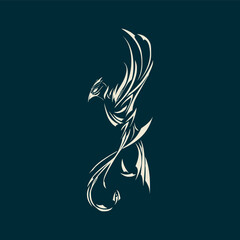 Obraz premium A dynamic modern masculine design depicting an eagle gives the impression of strength, courage and wisdom 