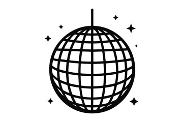 disco ball vector illustration on white background