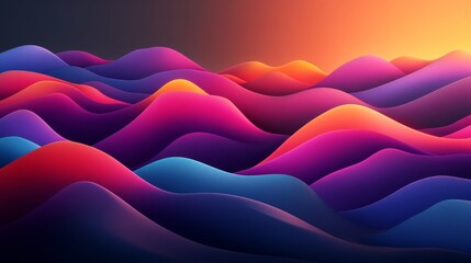 Fototapeta premium A 3D render of a dreamy aura effect texture, with a floating holographic look, liquid morphing chromatic spectrum gradient background, and Y2K retro viral trendy waves