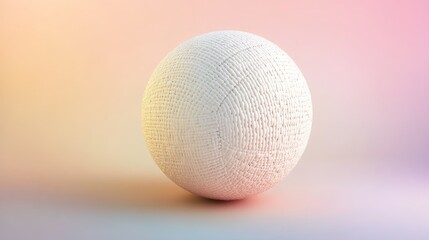 Minimalist Woven Texture Volleyball on Soft Gradient Background 